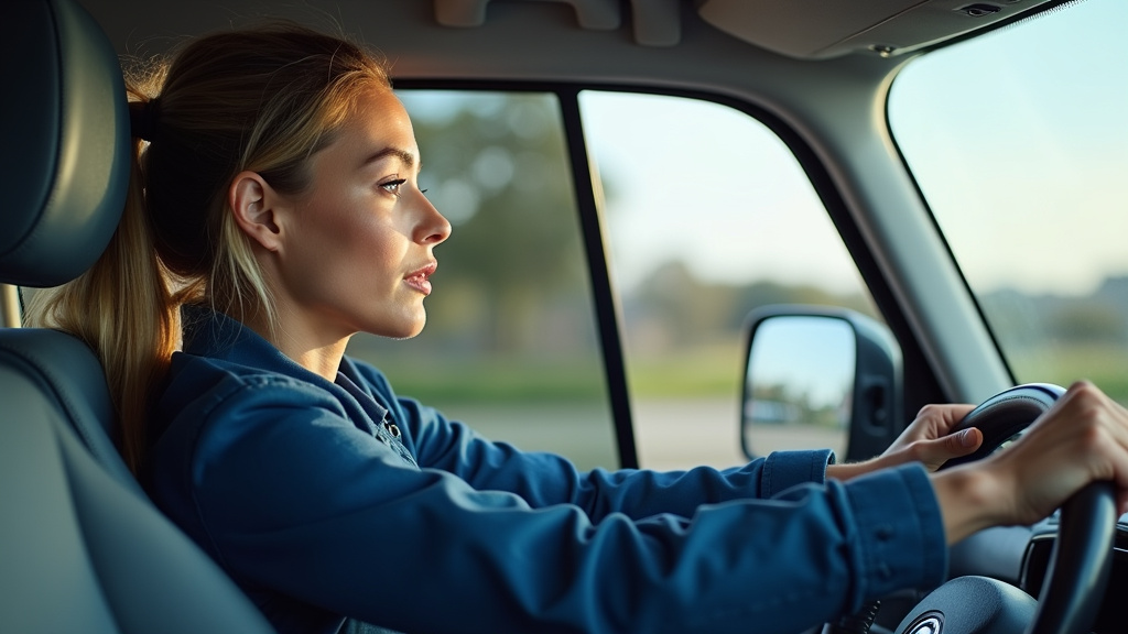 Conducteur effectuant un essai routier d