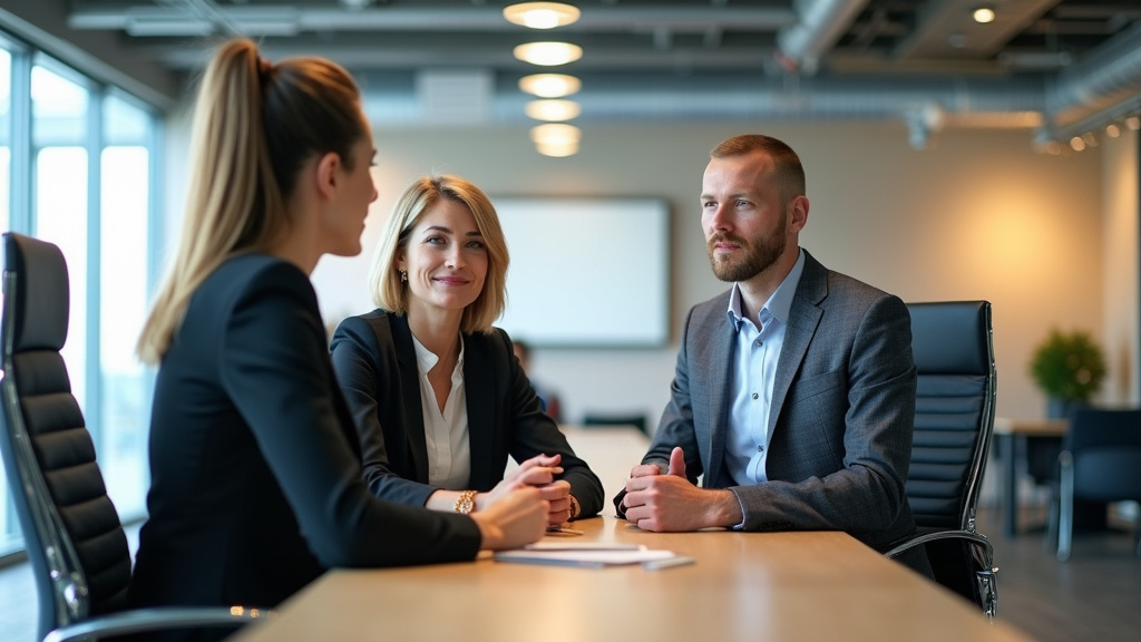 Conseiller Renault en discussion avec un collaborateur dans un espace dédié à la vente au personnel