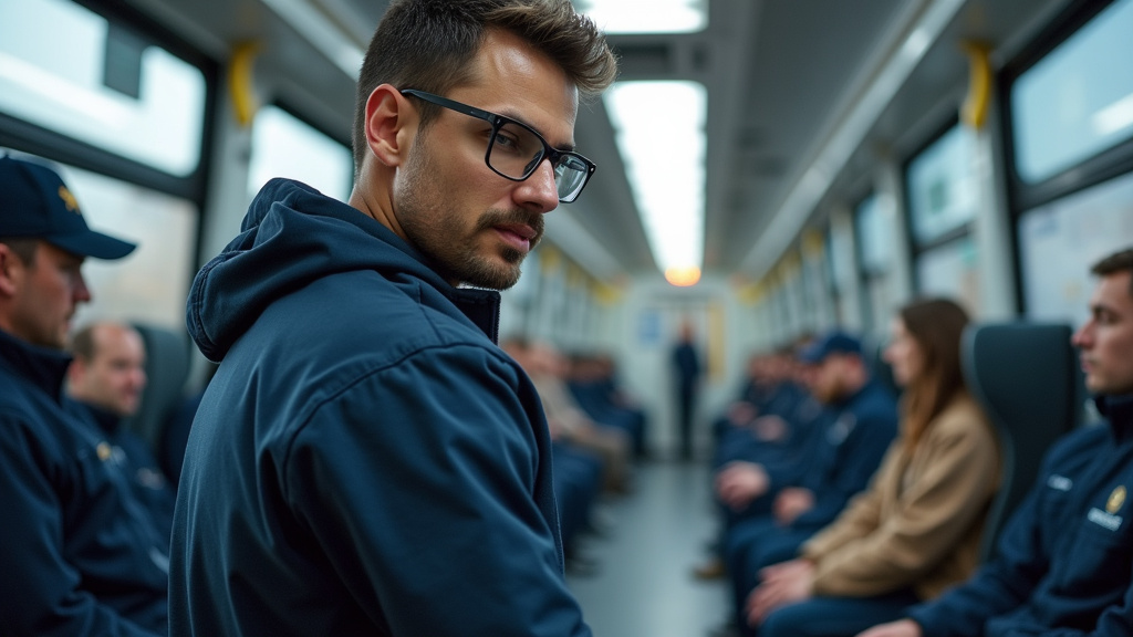 Mécanicien en train d