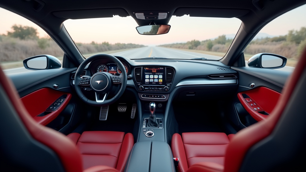 Intérieur futuriste de KITT avec écrans et commandes tactiles