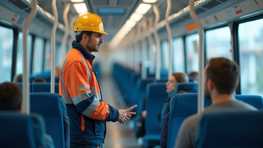 Technicien en train d