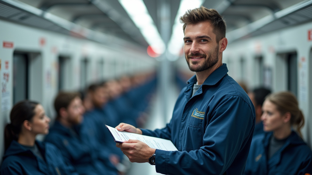 Technicien en train d