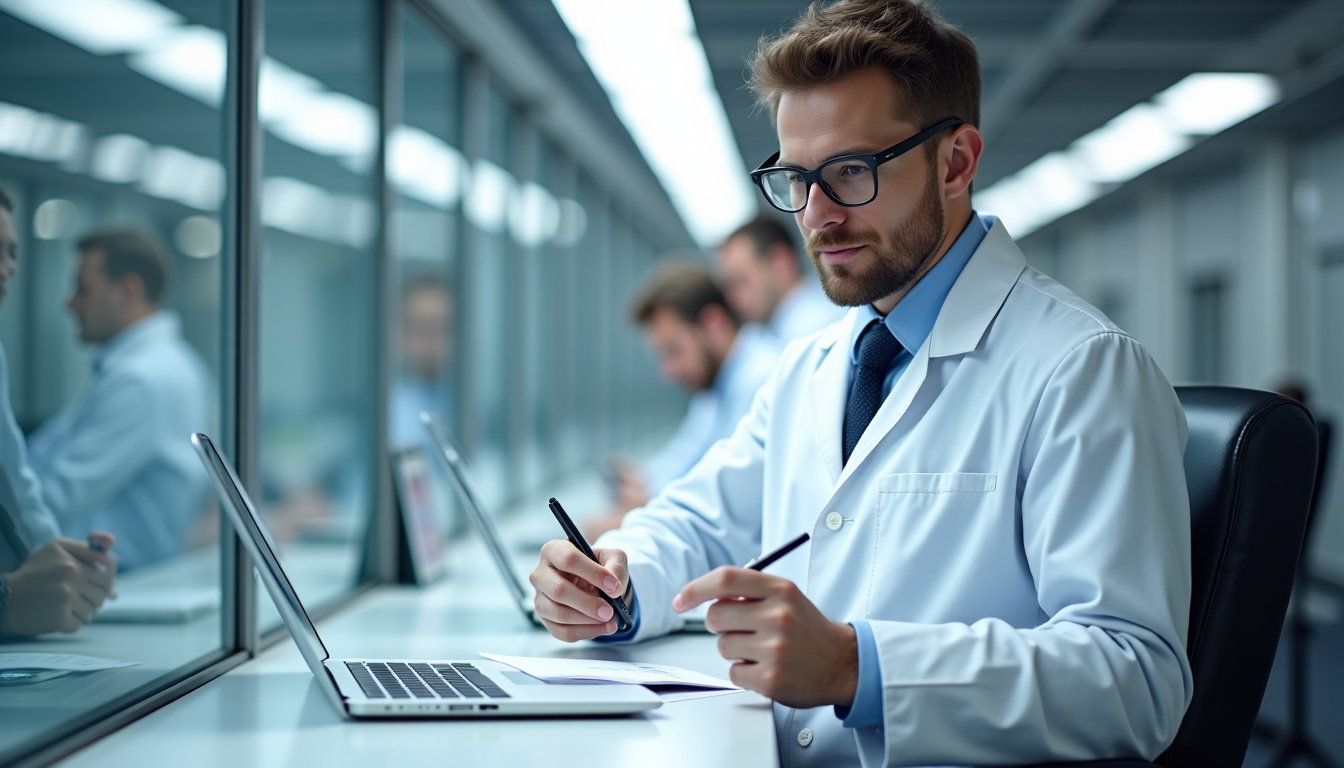 Technicien professionnel en train d