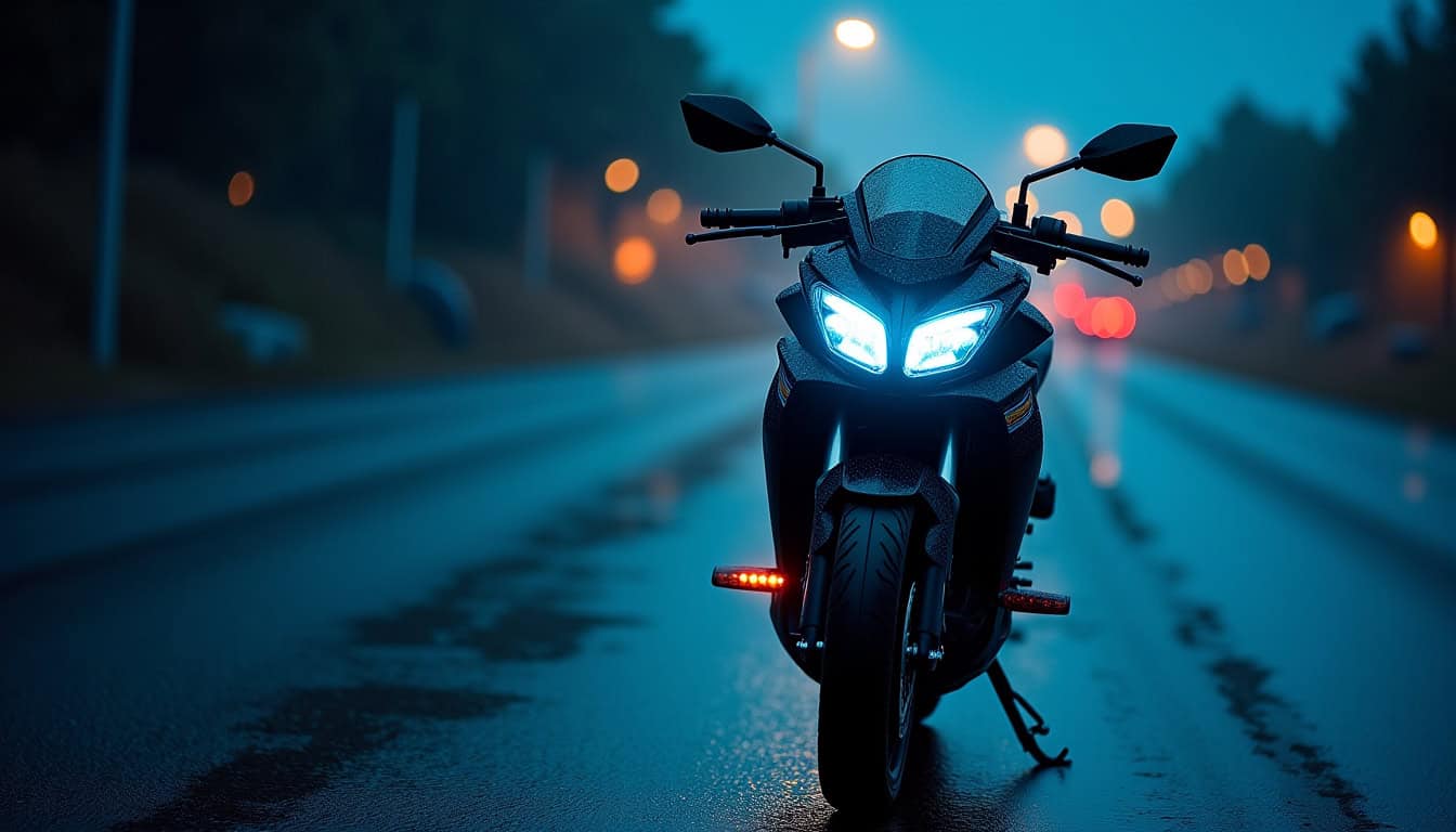 Comparaison visuelle de différents types de feux additionnels pour moto 