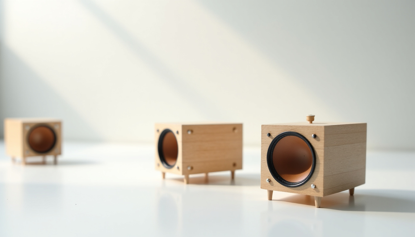 Comparaison visuelle des différents types de caissons de basse pour voiture: actif, passif et slim