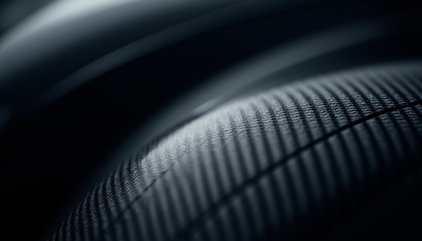 Détail de la carrosserie en fibre de carbone et de l