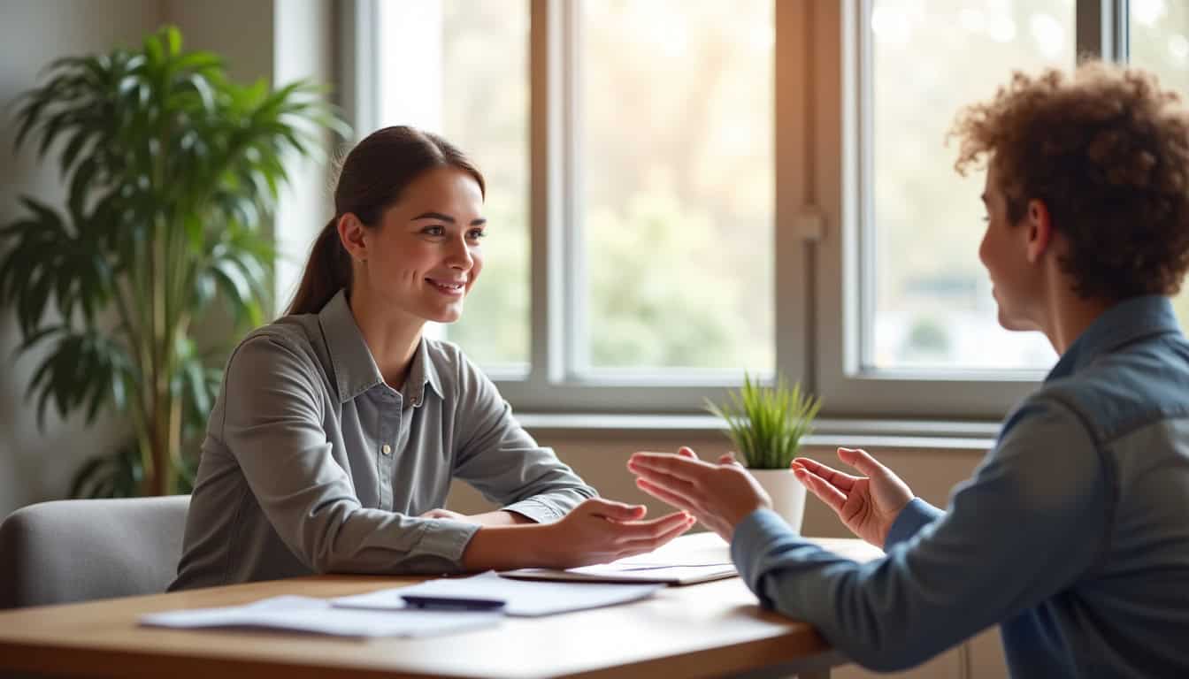Entretien avec un travailleur social de la CAF pour un prêt mobilité