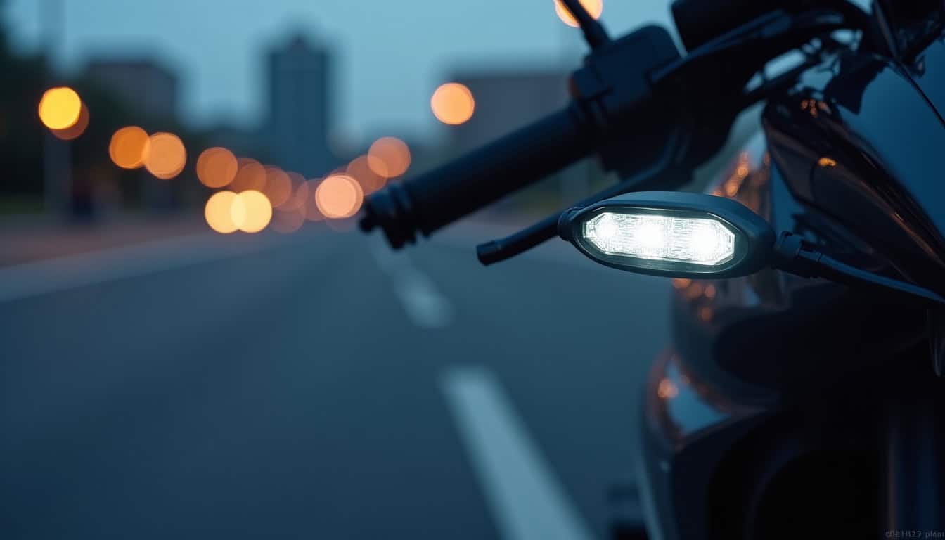 Montage de feux LED additionnels sur une moto 