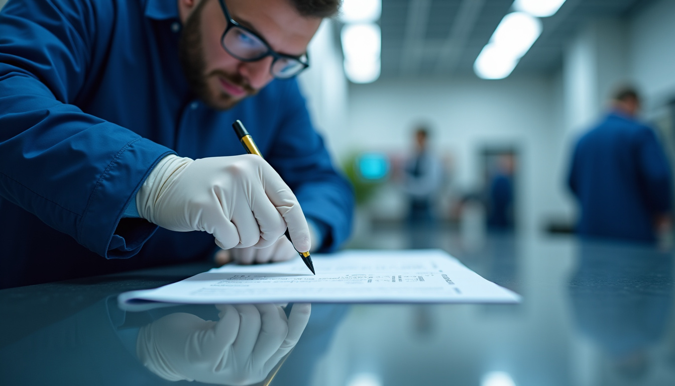 Technicien inspectant le châssis d
