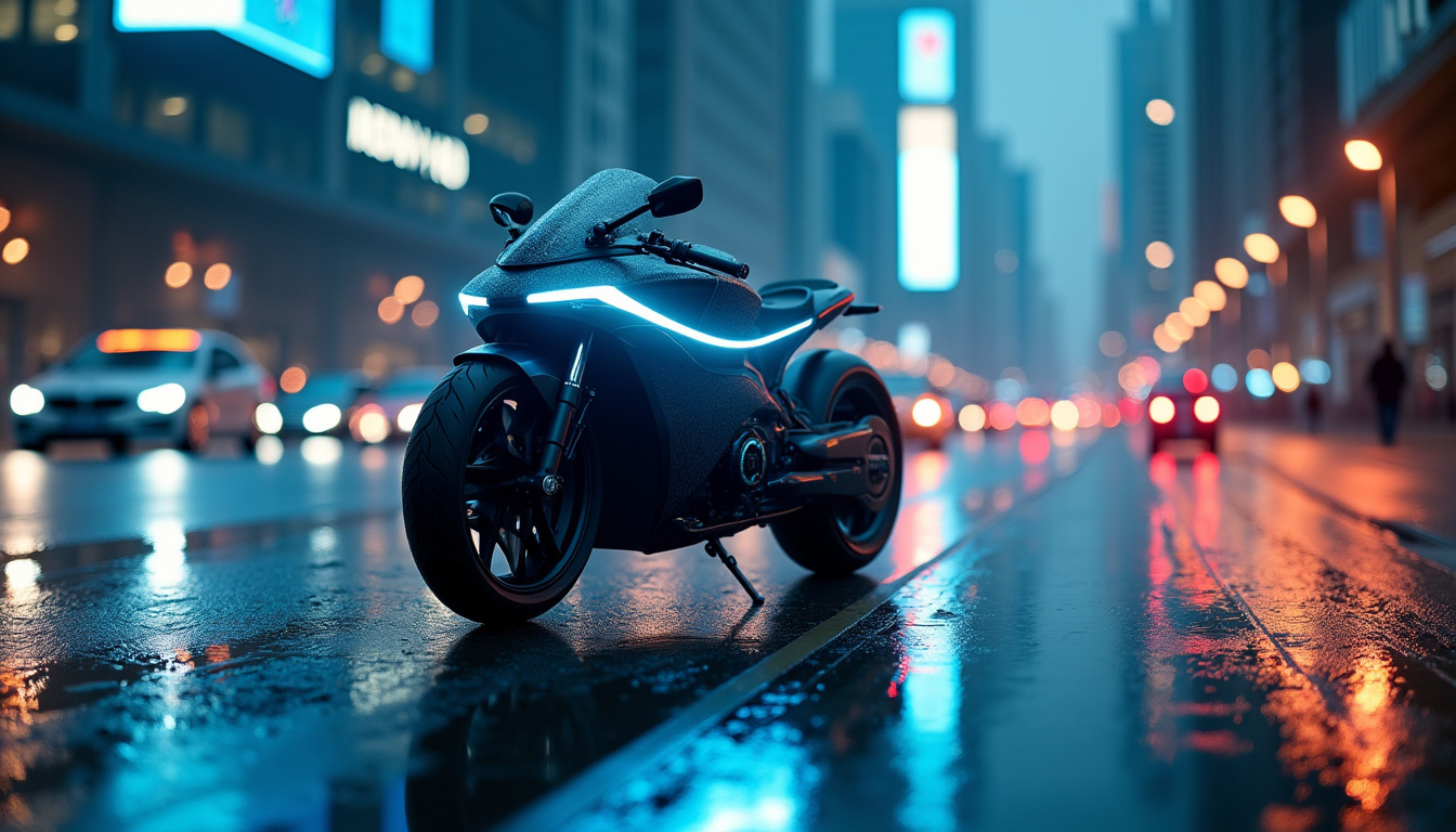 BMW CE 02 en mouvement dans une rue urbaine, illustrant son agilité et son design futuriste