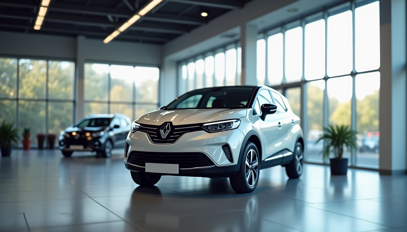 Renault Captur exposé dans une concession automobile avec d