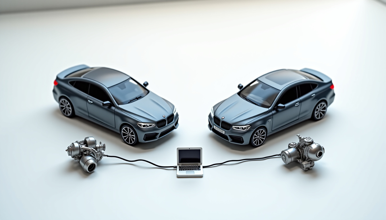 Comparaison visuelle entre une reprogrammation Stage 1 (logicielle) et Stage 2 (matérielle + logicielle) sur une voiture