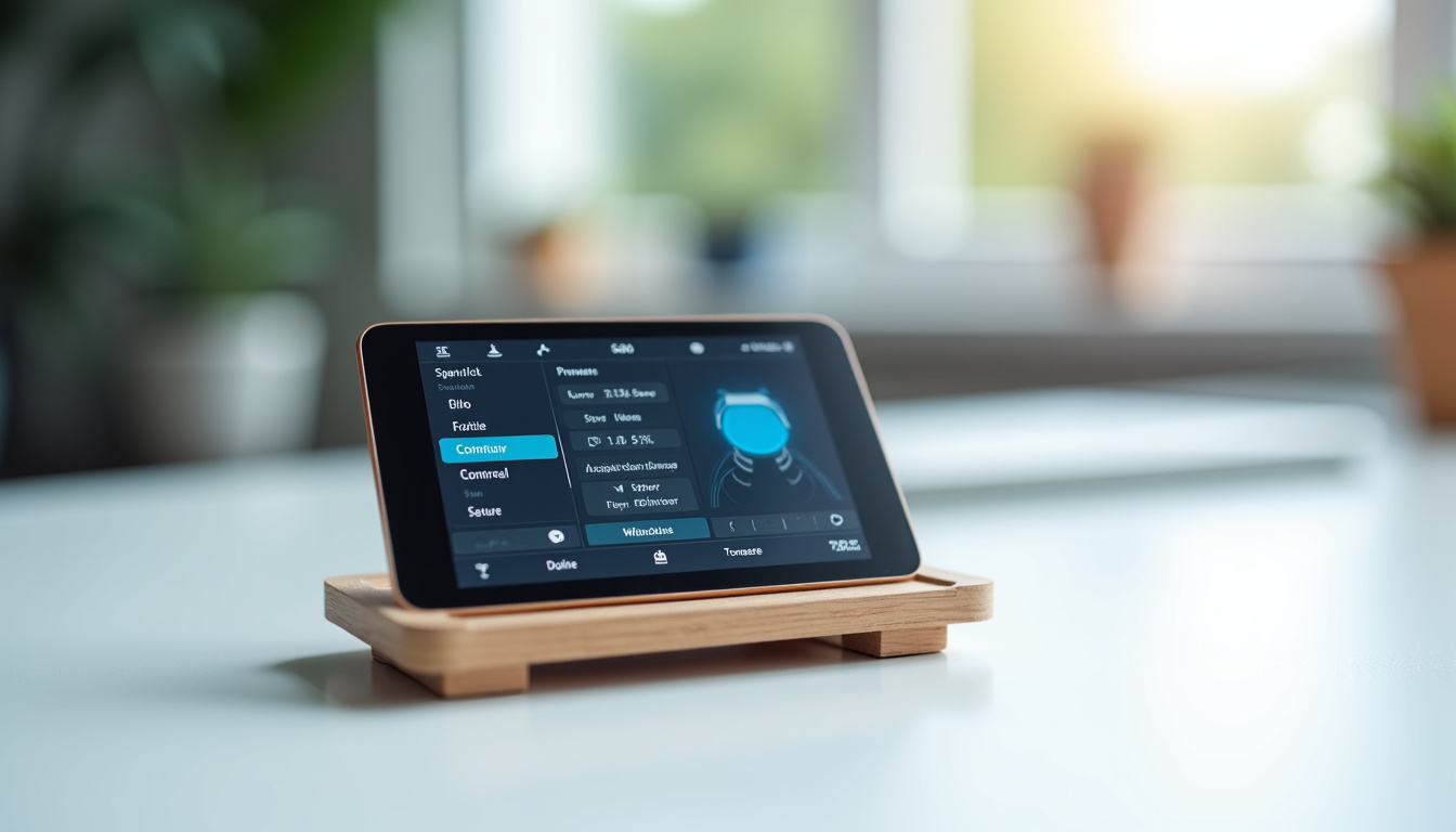 Tablette affichant l