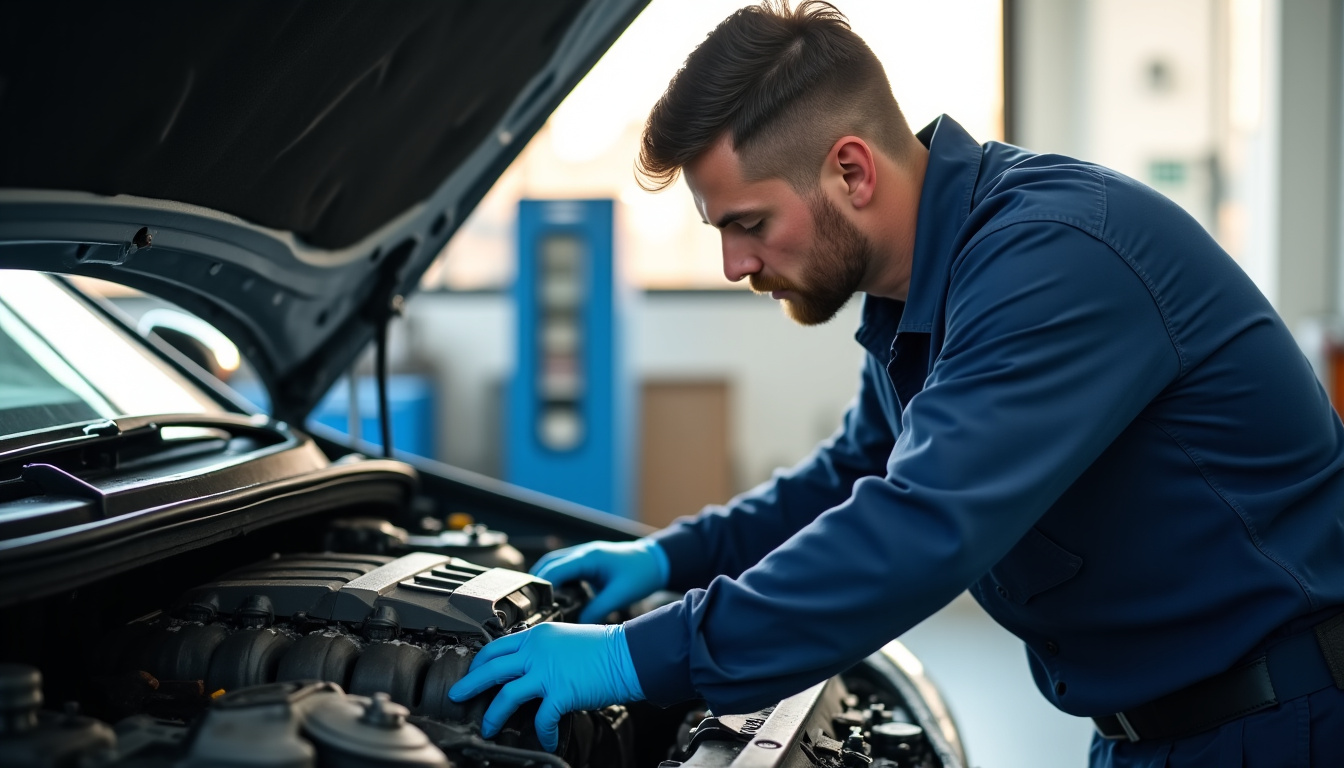 Technicien en train d