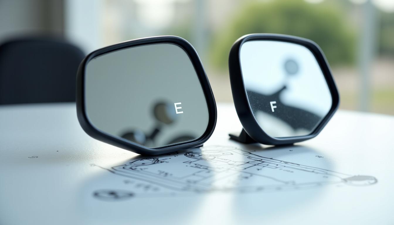 Rétroviseurs de moto avec marquage E visible, respectant la réglementation européenne
