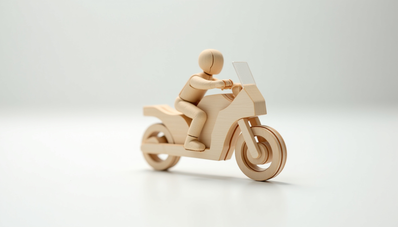 Schéma montrant le principe du contre-braquage: poussée sur le côté gauche du guidon pour tourner à gauche