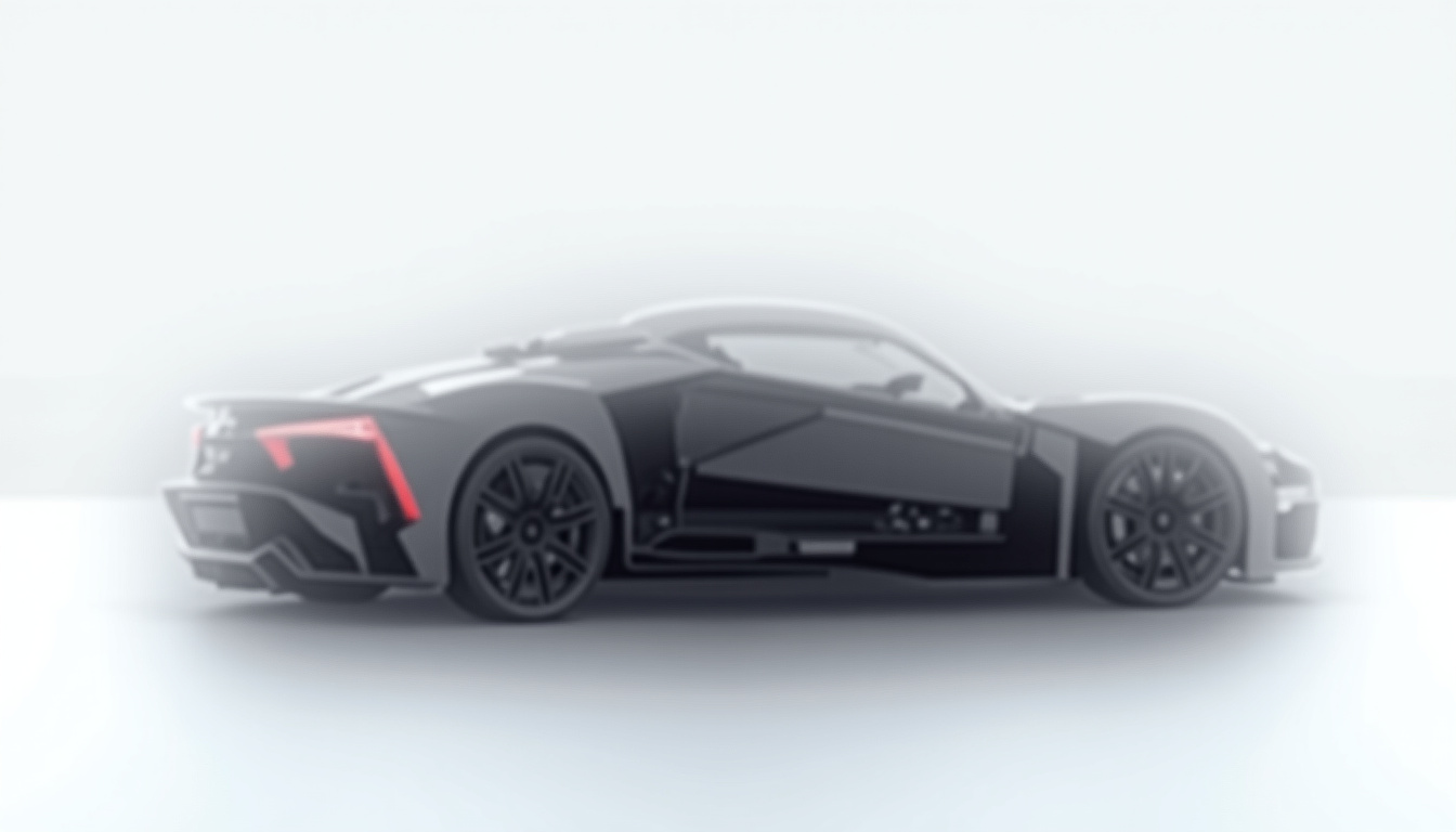 Vue latérale de la W Motors Lykan HyperSport montrant les lignes agressives, les portes dièdres inversées et les phares incrustés de diamants