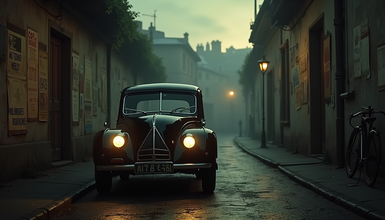 Affiche de film mettant en scène une Citroën Traction Avant dans un contexte de résistance