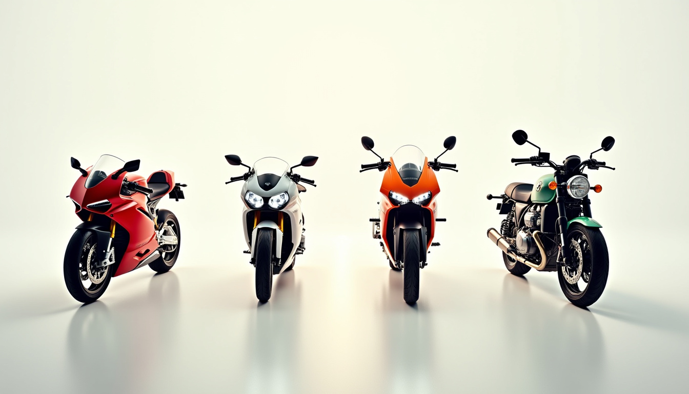 Exposition de motos européennes: Ducati, BMW, KTM, Triumph