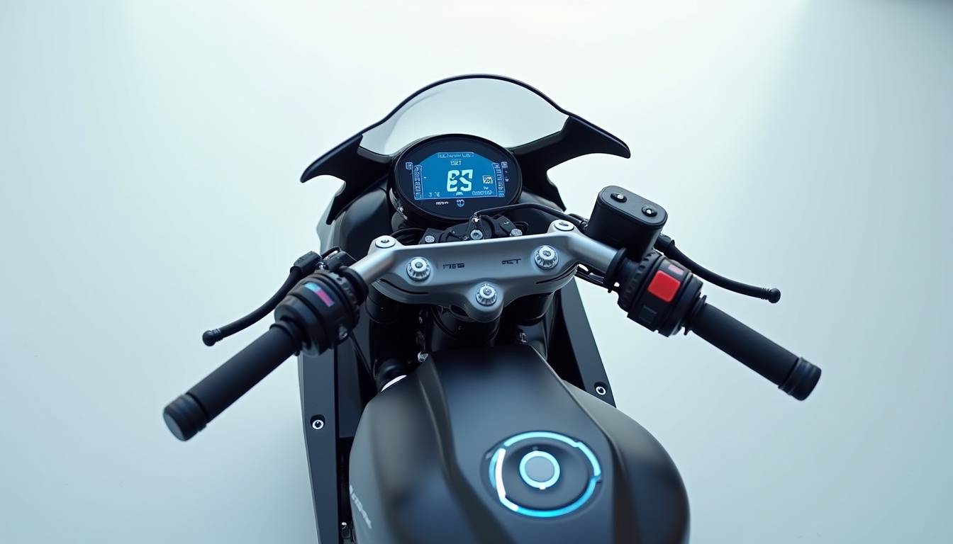 Moto équipée d