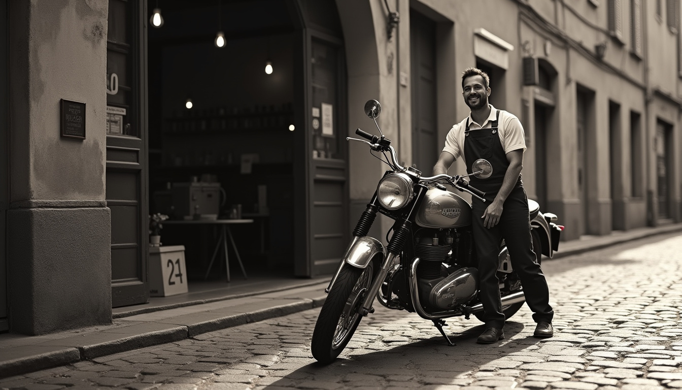 Moto Morini T125 dans l