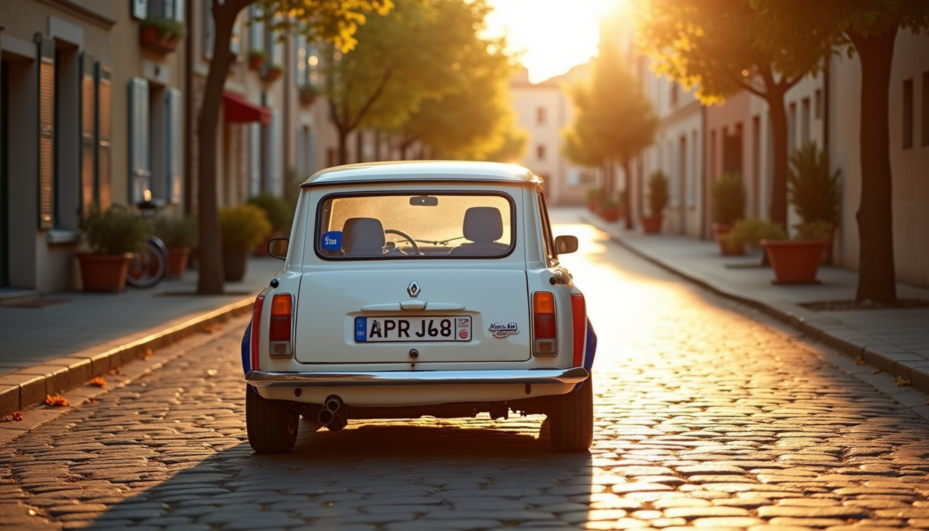 Renault 5 Roland Garros garée dans une rue française, vue arrière