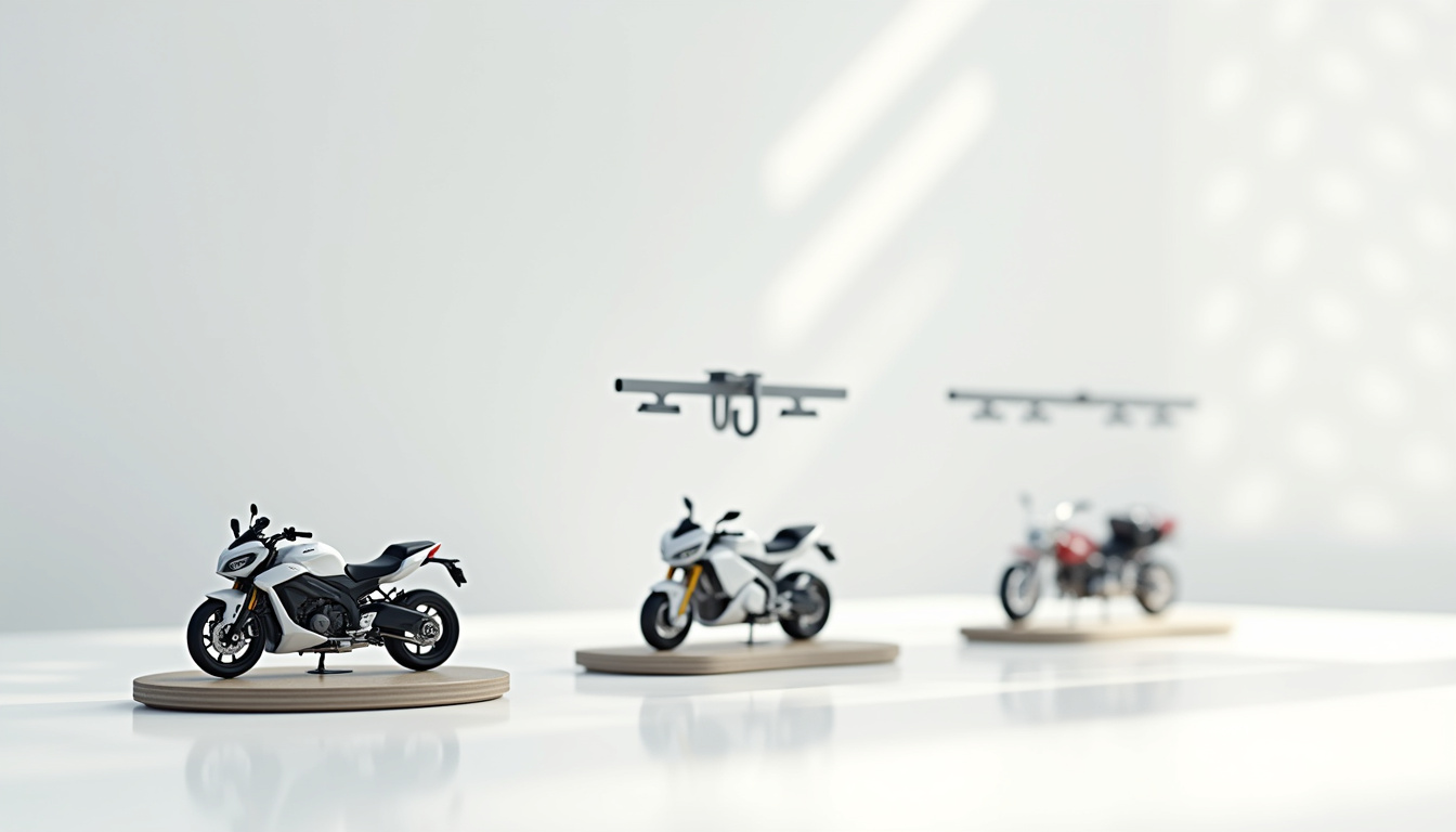 Comparatif visuel entre chariot rotatif, rail et béquille mobile dans un garage
