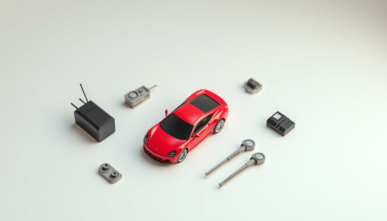 Présentation des accessoires essentiels pour une voiture radiocommandée: chargeur, batteries, outils, pièces détachées