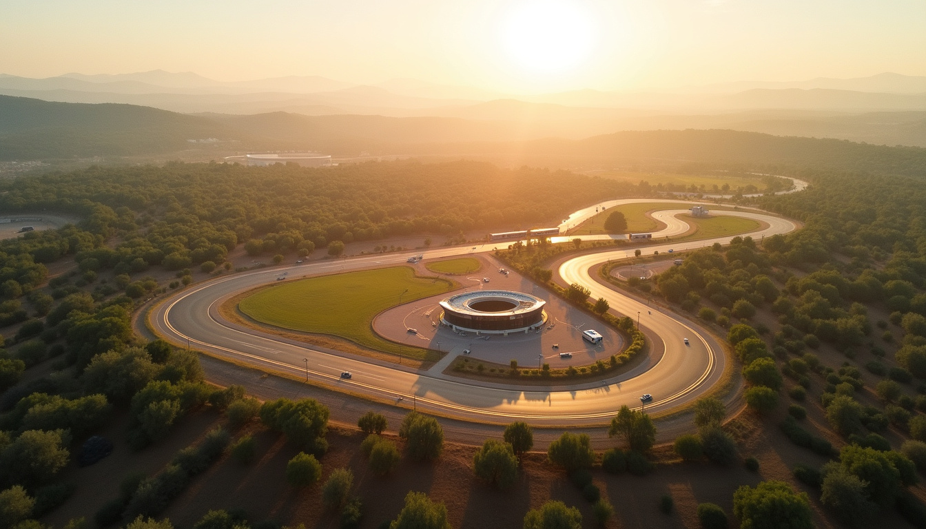 Plan d’accès au circuit de Jerez avec itinéraires en voiture, bus et train