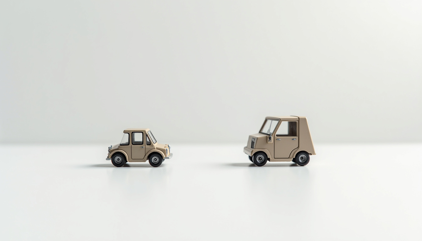 Comparaison visuelle entre quadricycle léger et quadricycle lourd