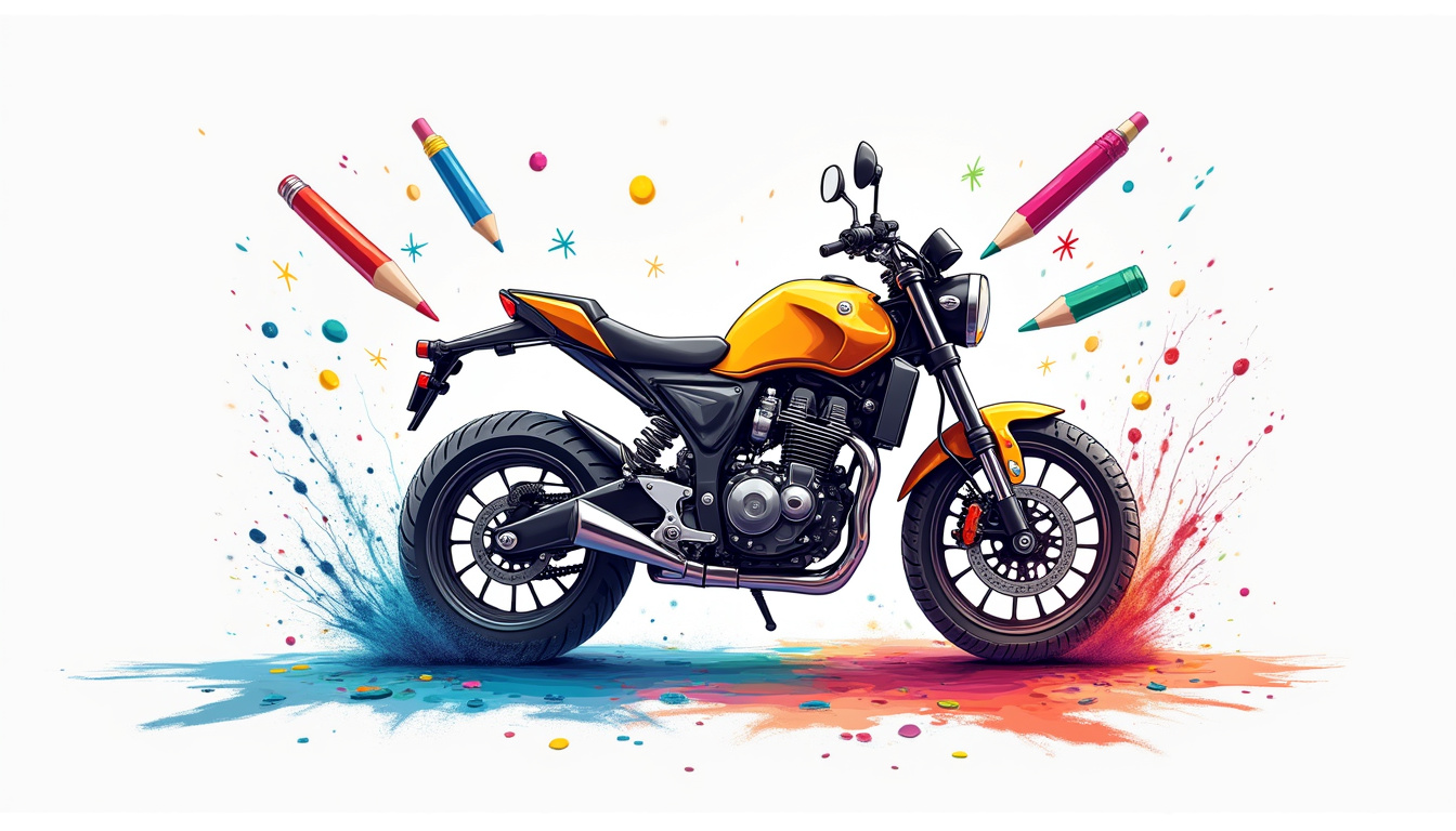 Conseils pratiques pour colorier une moto avec différents outils