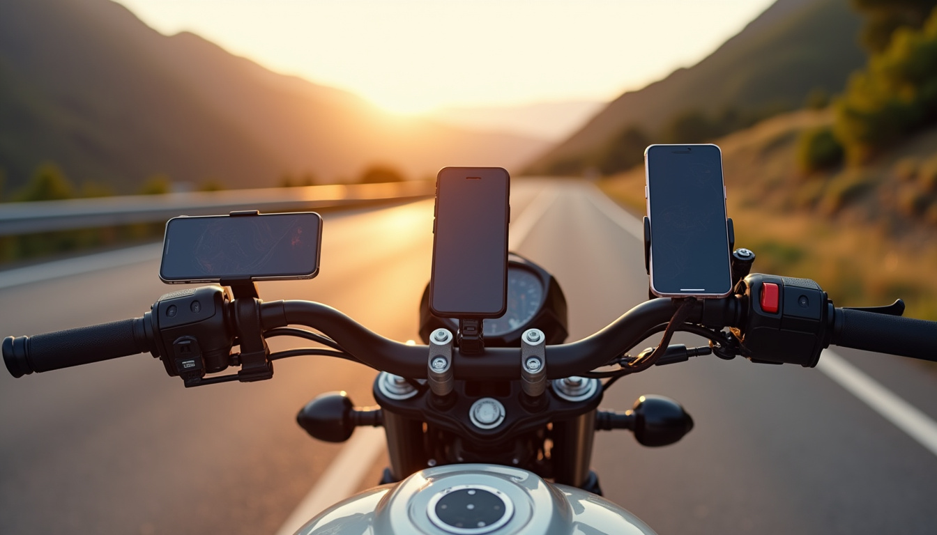 Comparaison de différents supports téléphone moto sur une moto en situation réelle