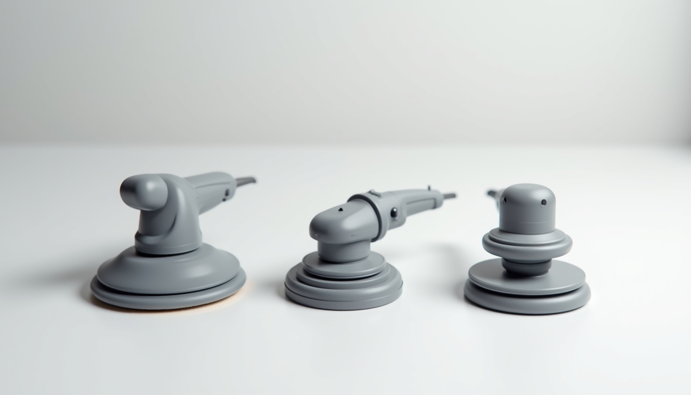 Comparatif visuel entre une lustreuse orbitale, double action et rotative