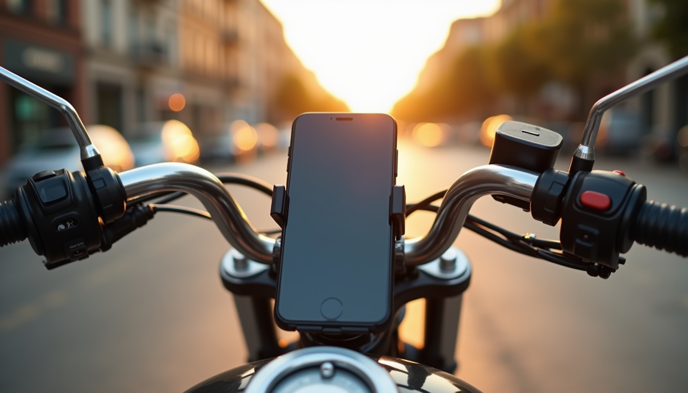 Étapes d'installation d'un support téléphone moto sur un guidon tubulaire