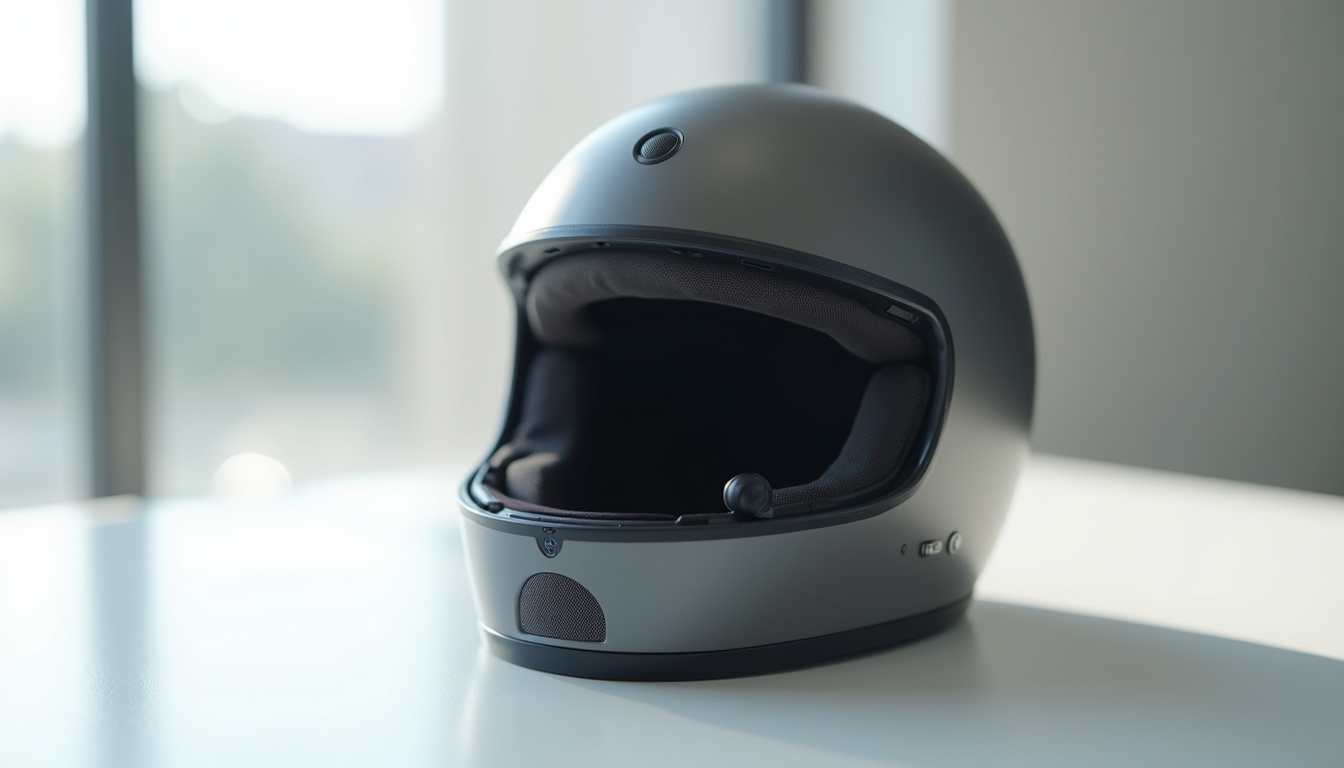 Installation d’un intercom dans un casque de moto avec fixation des haut-parleurs et du micro